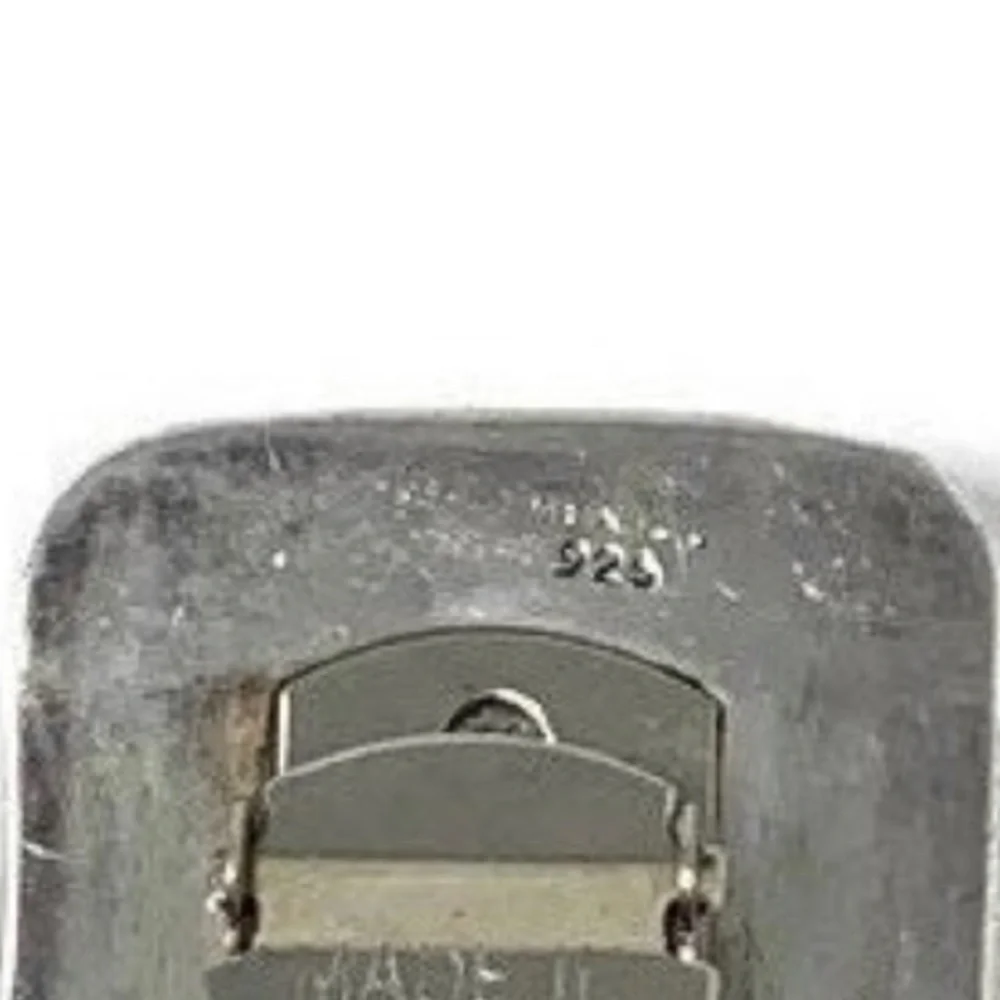 Vintage Mexico Heavy Sterling 925 Aztec Mayan Stamped Large Barrette:  35.8g